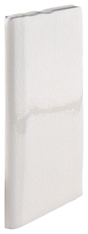 Antic Craquelle Bullnose White Ceramic Wall Trim