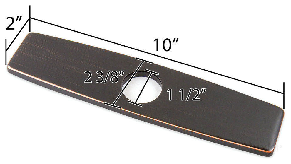 Luxier Kitchen Faucet Single-Hole Deck Plate, 10", Oil Rubbed Bronze