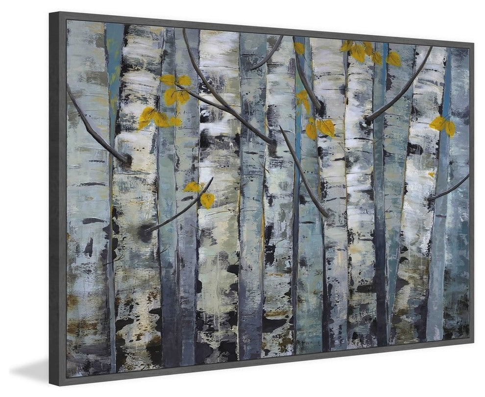 "Touched By Gold I" Floater Framed Painting Print on Canvas, 45"x30"