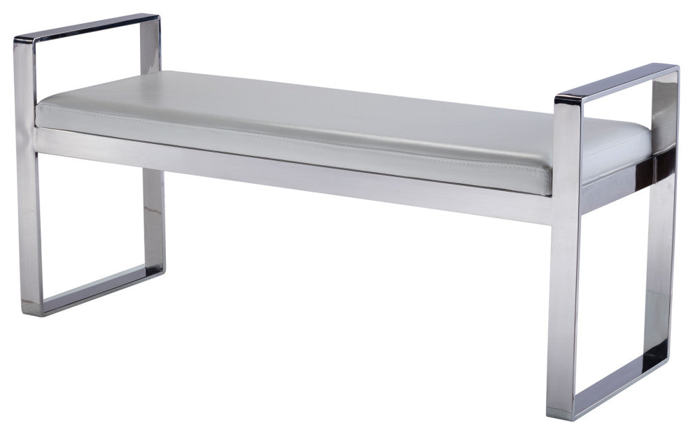 Pasargad Home Luxe Collection Bench, Leather