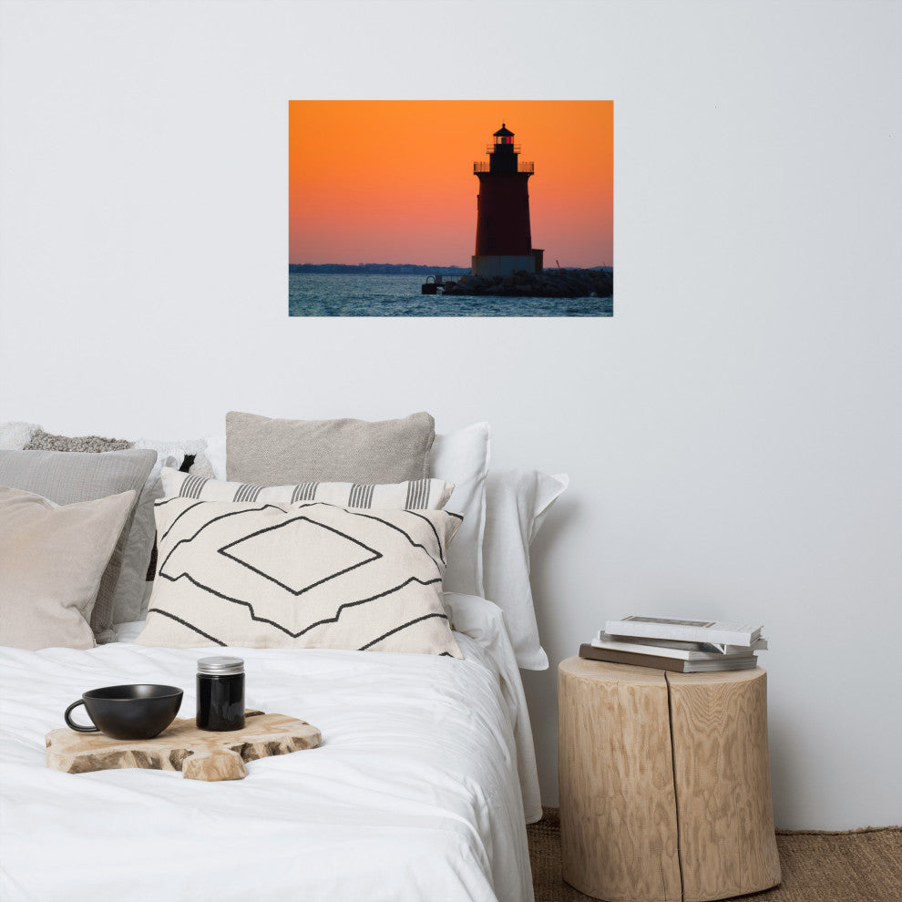 Sunset at Henlopen State Park 3 Landscape Photo Unframed Wall Art Print, 24" X 36"