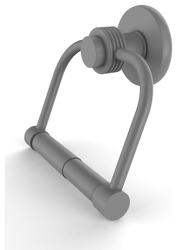 Mercury 2 Post Groovy Accent Toilet Tissue Holder, Matte Gray