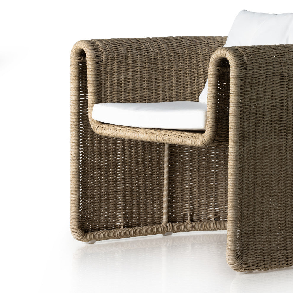 Tucson Woven Outdoor Chair-Vintage White