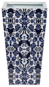 18" Oriental Blue and White Classic Metal Planter