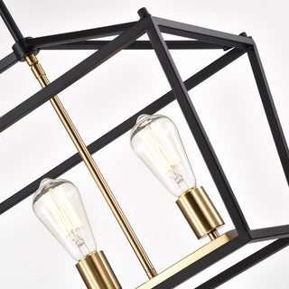 CHLOE Lighting IRONCLAD Industrial 5-Light Textured Black Pendant