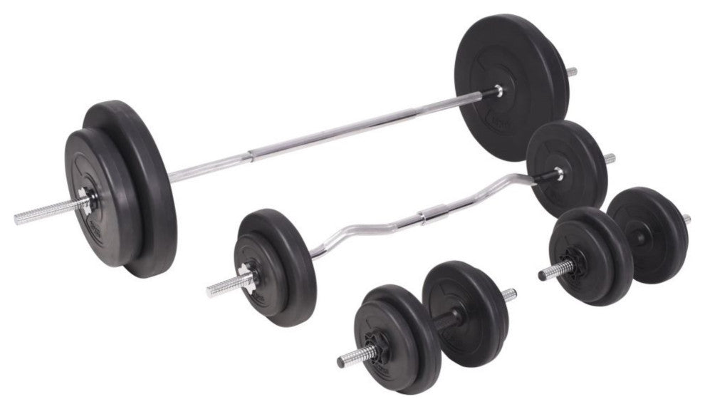 Vidaxl Barbell And Dumbbell Set 198.4 Lb