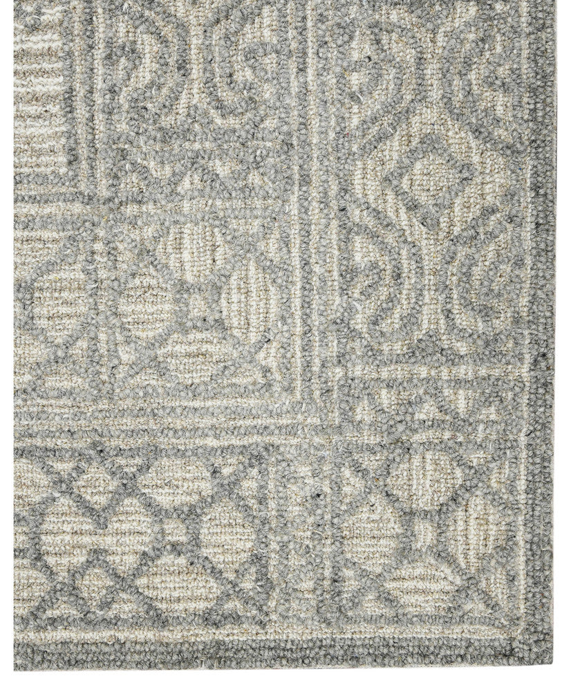 Berlin Wishek Area Rug, Gray, 8' x 10', Geometric