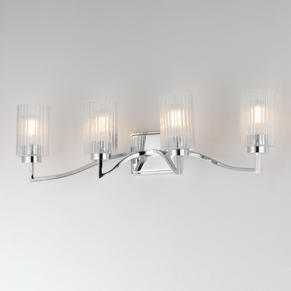 Maxim 21374 Rigata 4 Light 33"W Vanity Light - Satin Champagne