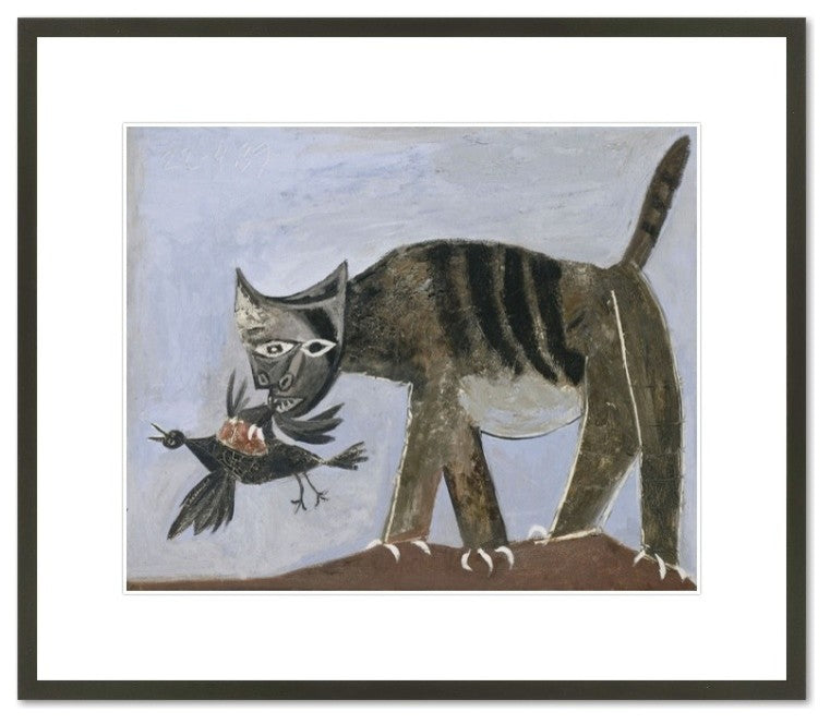 Chat saisissant un oiseau (Cat Catching a Bird)
