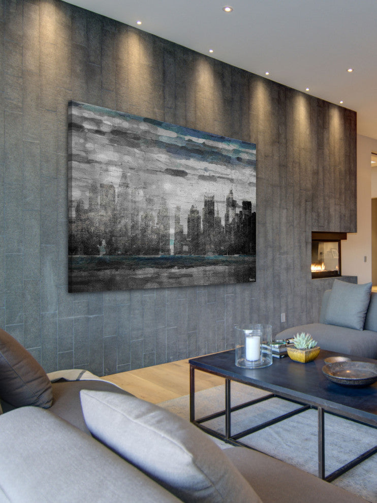 "Sunset in NYC" Print on Canvas, 24"x16"