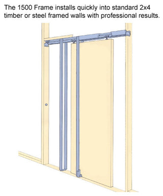 French Double Pocket Doors 72x84 | Planum 1010 Matte Black | Kit Trims Rail