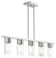 Carson 5 Light Brushed Nickel Linear Chandelier
