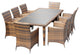 Ohana 9-Piece Dining Set, Beige, Mixed Brown