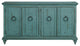 Garden District Solid Wood TV Stand, Rustic Turquoise