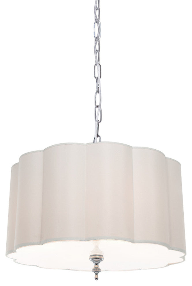 Matteo Lighting Deroga Affair Collection Traditional Pendant, Chrome Finish