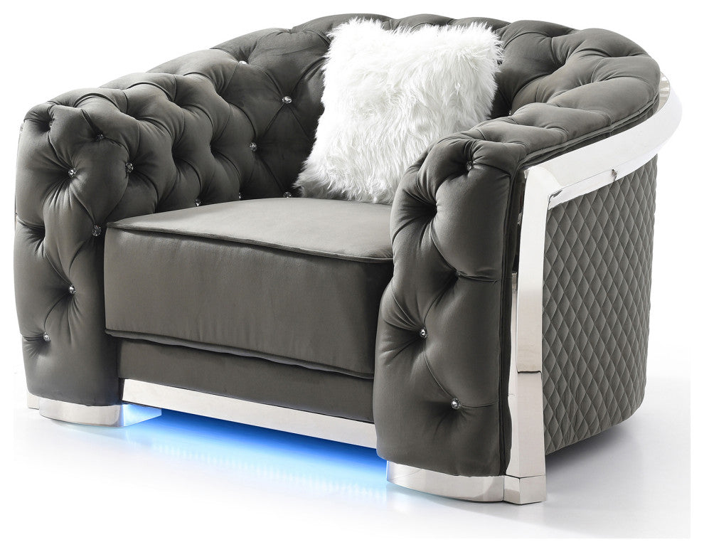 Sapphire Accent Chair, Gray