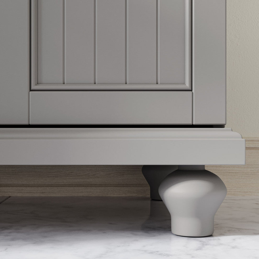 The Monroe Bathroom Vanity, Single Sink, 24", Gray, Freestanding