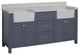 Yorkshire 72" Bathroom Vanity, Marine Gray, Engineered Marble