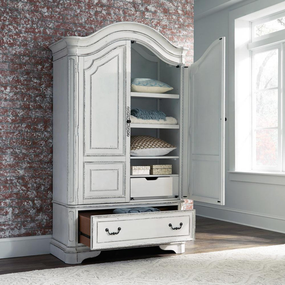 Armoire (244-BR-ARM), Antique White Finish