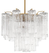 Crystorama Lighting Group ADD-300-CL Addis 4 Light 18"W Waterfall - Aged Brass
