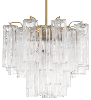 Crystorama Lighting Group ADD-300-CL Addis 4 Light 18"W Waterfall - Aged Brass