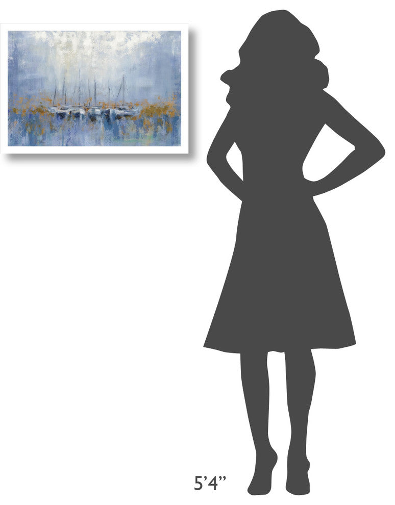"Boats in the Harbor I" Digital Paper Print by Silvia Vassileva, 26"x18"