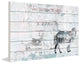 "Snow Ram" Painting Print on White Wood, 18"x12"