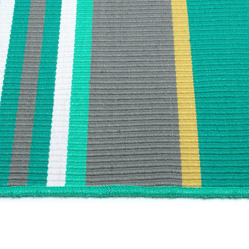 Voavah Teal 5' x 7'6" Rectangle Area Rug