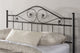 Traditional Metal Headboard, King, Textured Black