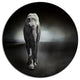 Elephant On Black, Animal Large Disc Metal Wall Art, 36"
