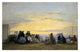 "On the Beach, Sunset" Digital Paper Print by Eugene Boudin, 32"x21"
