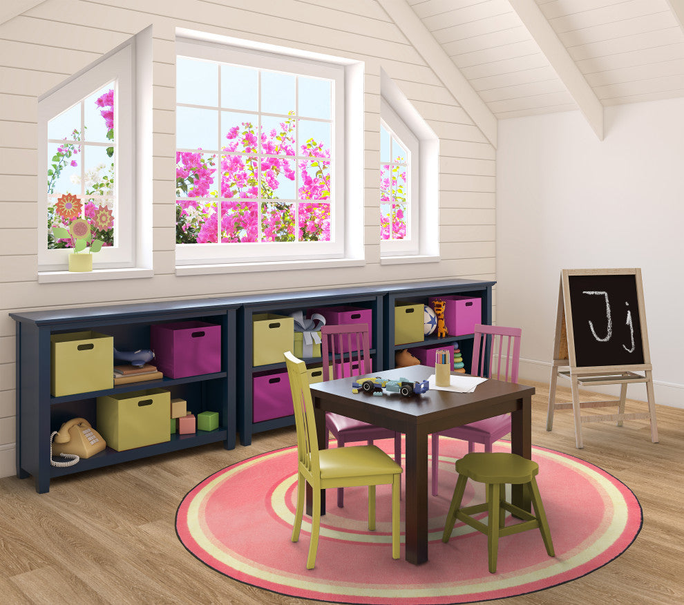 Kid Essentials Rug, Ripples, Pretty Pink, 5'4"