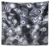 3D Abstract Wavy Bubbles Abstract Wall Tapestry, 80"x68"