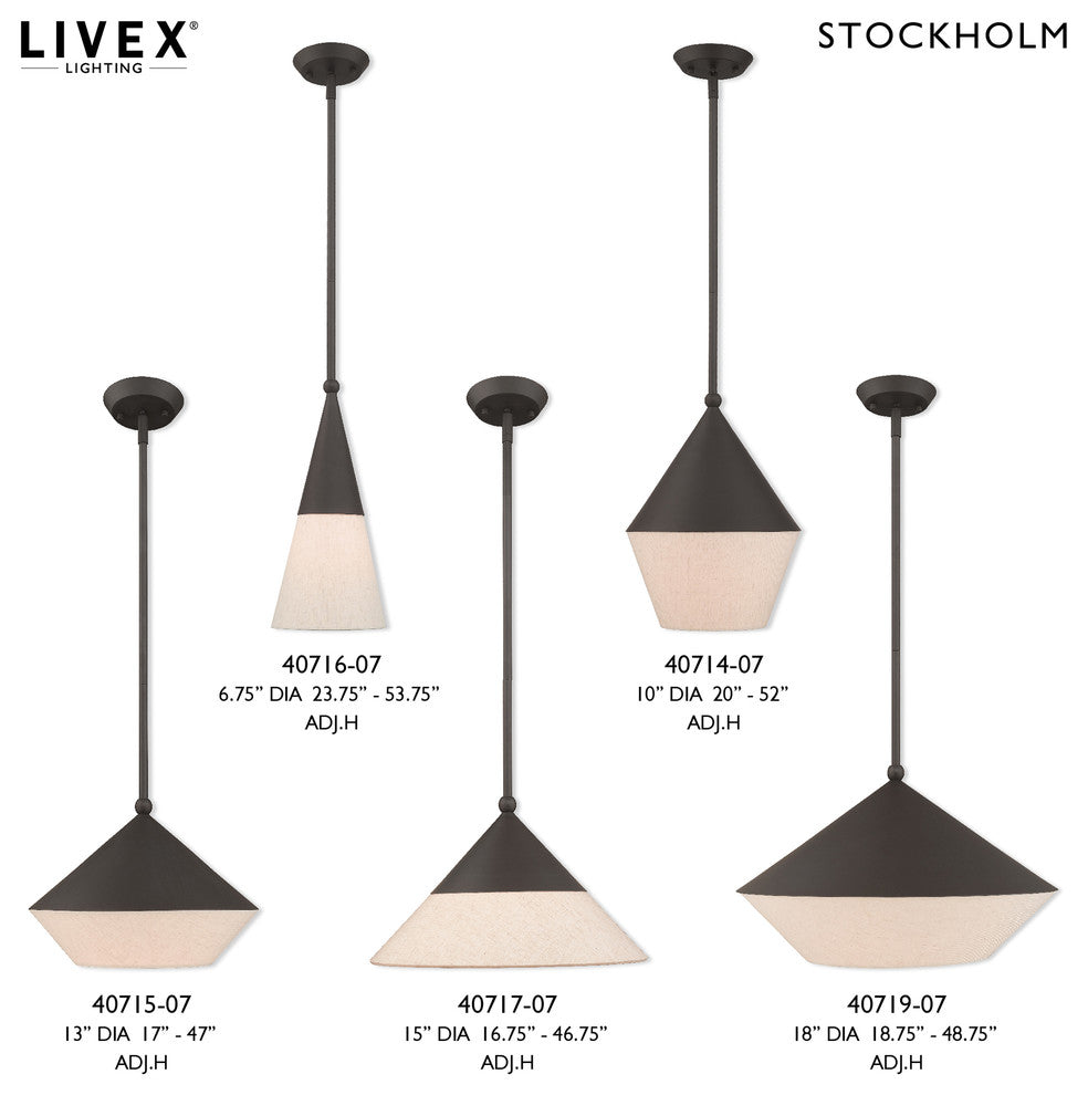 Livex Lighting Bronze 1-Light Pendant