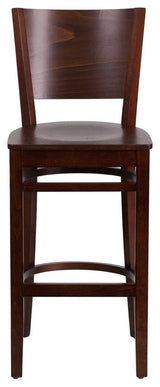 Lacey Series Solid Back Mahogany Wood Restaurant Chair