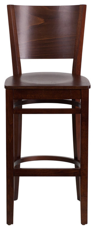 Lacey Series Solid Back Mahogany Wood Restaurant Chair