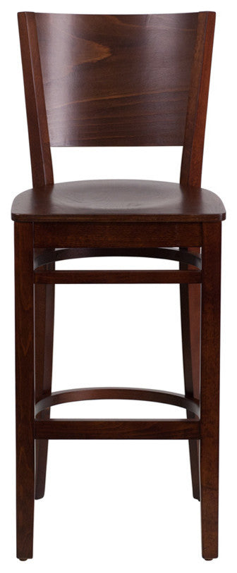 Lacey Series Solid Back Mahogany Wood Restaurant Chair