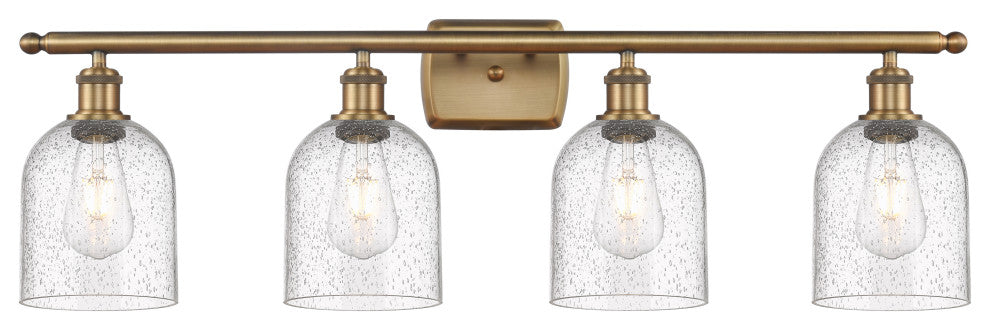 Ballston-Bella 4-Light 36" Bath Vanity Light, Brushed Brass, Seedy