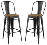 Black Promenade Bar Stool Set of 2