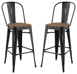 Black Promenade Bar Stool Set of 2