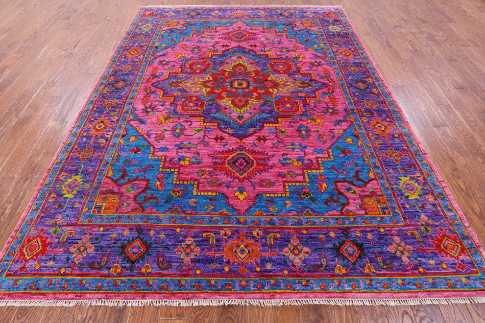 Heriz Serapi Hand-Knotted Wool Rug 8' 1" X 10' 7" - Q13704