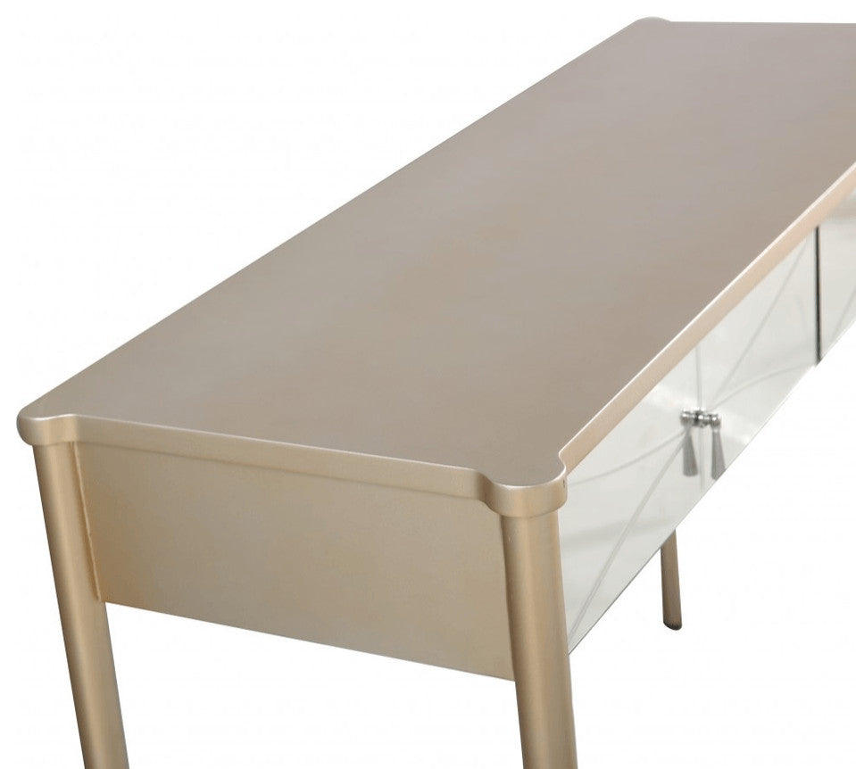 Champagne Finish Console Table