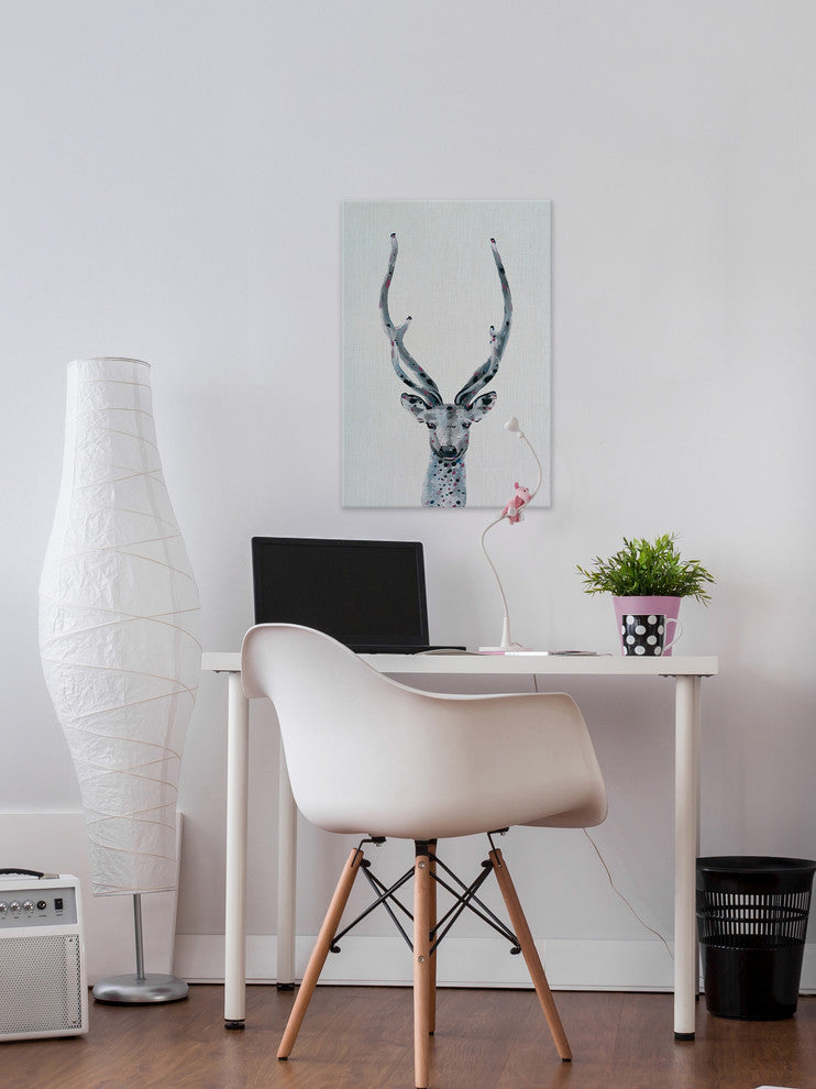 "Long Horns" Painting Print on Wrapped Canvas, 24"x36"