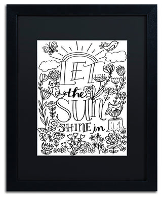 Elizabeth Caldwell 'Let The Sun Shine' Art, Black Frame, Black Mat, 16x20