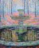 Henri Le Sidaner A Fountain, 20"x25" Gallery Wrapped Canvas Print