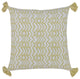 Machine Woven with Tassels Summit Throw Pillow, 20" x 20", Light Yellow