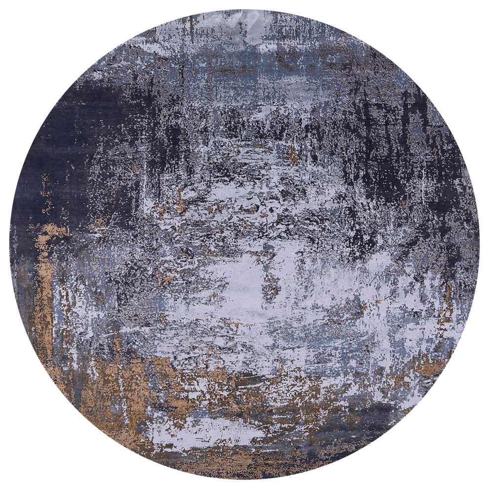 Ahgly Company Indoor Round Mid-Century Modern Area Rugs, 8' Round