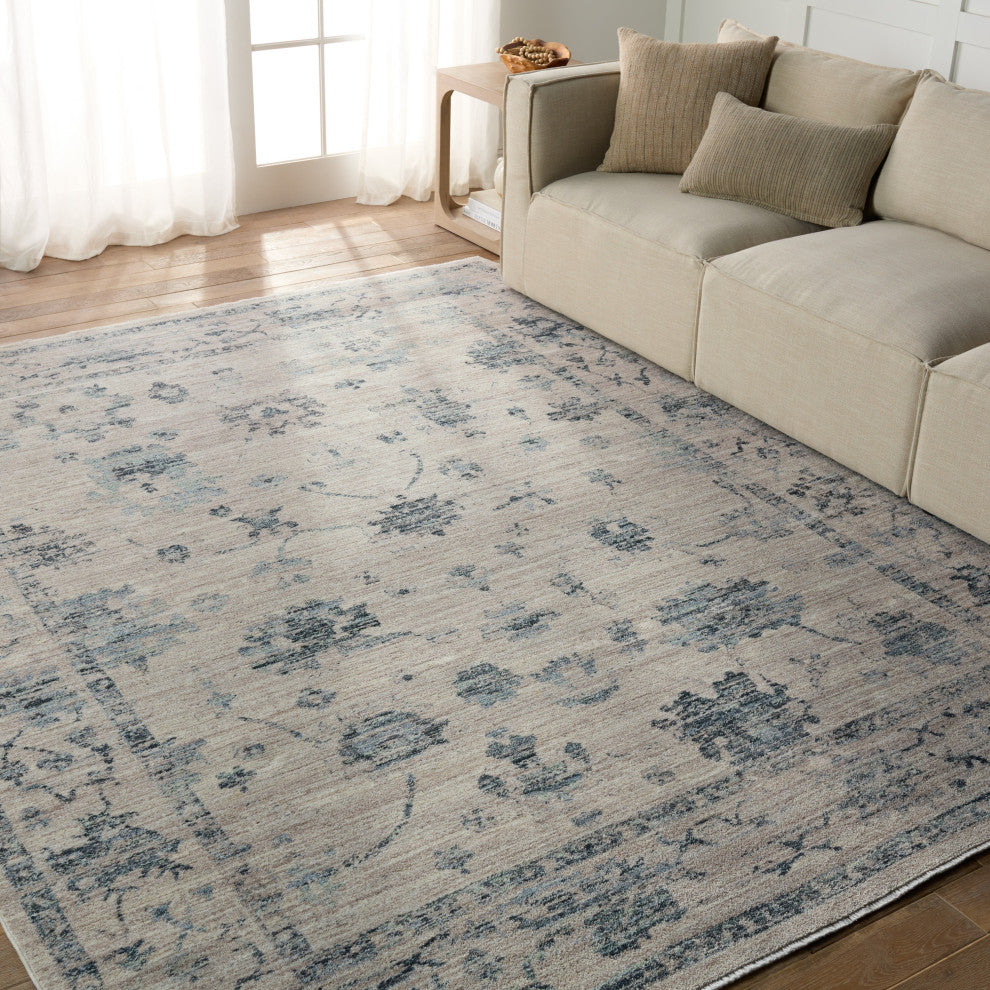 Vibe by Jaipur Living Adelaide Floral Blue/ Gray Area Rug 5'X7'6"