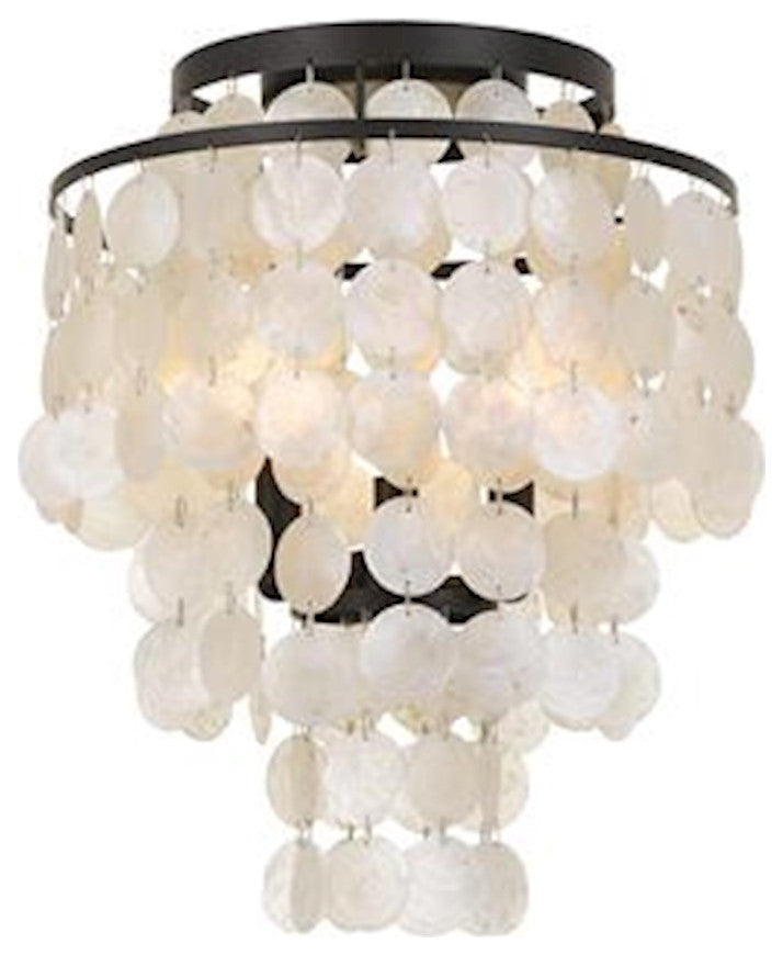 Brielle 3 Light Ceiling Mount in Dark Bronze