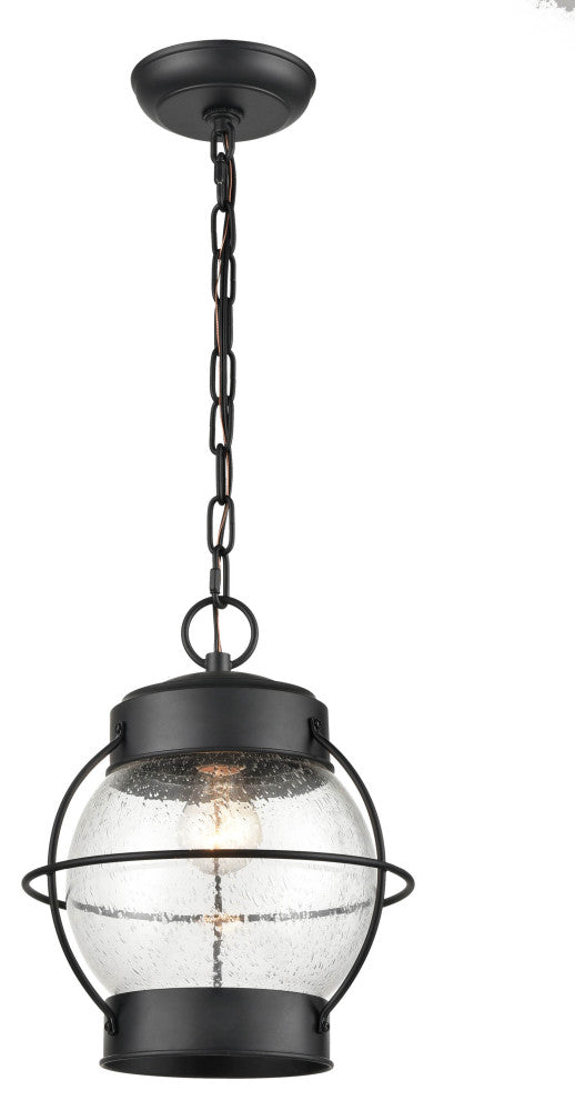 1 Light 9.75 in. Powder Coat Black Outdoor